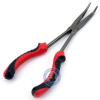 Плоскогубцы рыболовные удлиненные изогнутые Namazu Pro Bent Nose Pliers, L-290 мм									