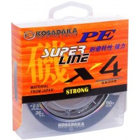 Шнур плетёный Kosadaka "SUPER LINE PE X4" 150м, smoke