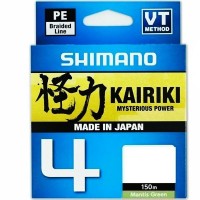 Шнур плетёный Shimano Kairiki х4 BRAID Hi-Vis M Green 150м