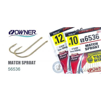 Крючки Owner 56536 Match Sproat Taff Wire описание и фото