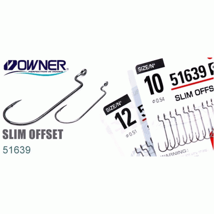 Офсетные крючки Owner 51639 Slim Offset описание и фото