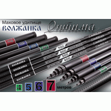 Удилище б/к (маховое) Волжанка Оптима 4.0м, тест до 25г Удилище б/к (маховое) Волжанка Оптима 4.0м, тест до 25г