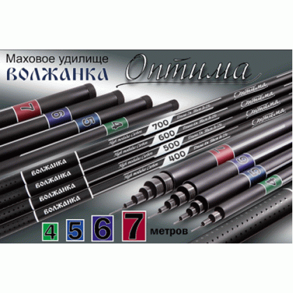 Удилище б/к (маховое) Волжанка Оптима 6.0м, тест до 25г описание и фото