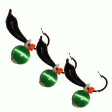 Мормышка Уралка вольфрам Ø2,5мм., шарик Кошачий глаз